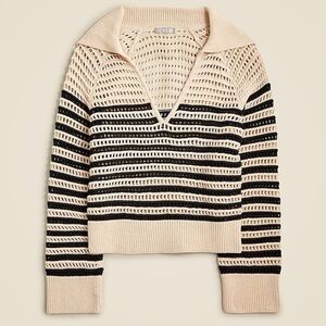 J.Crew Stripes Crochet Beach Sweater